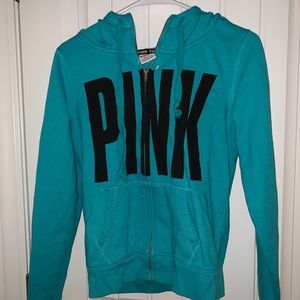 Pink zip up sweatshirt